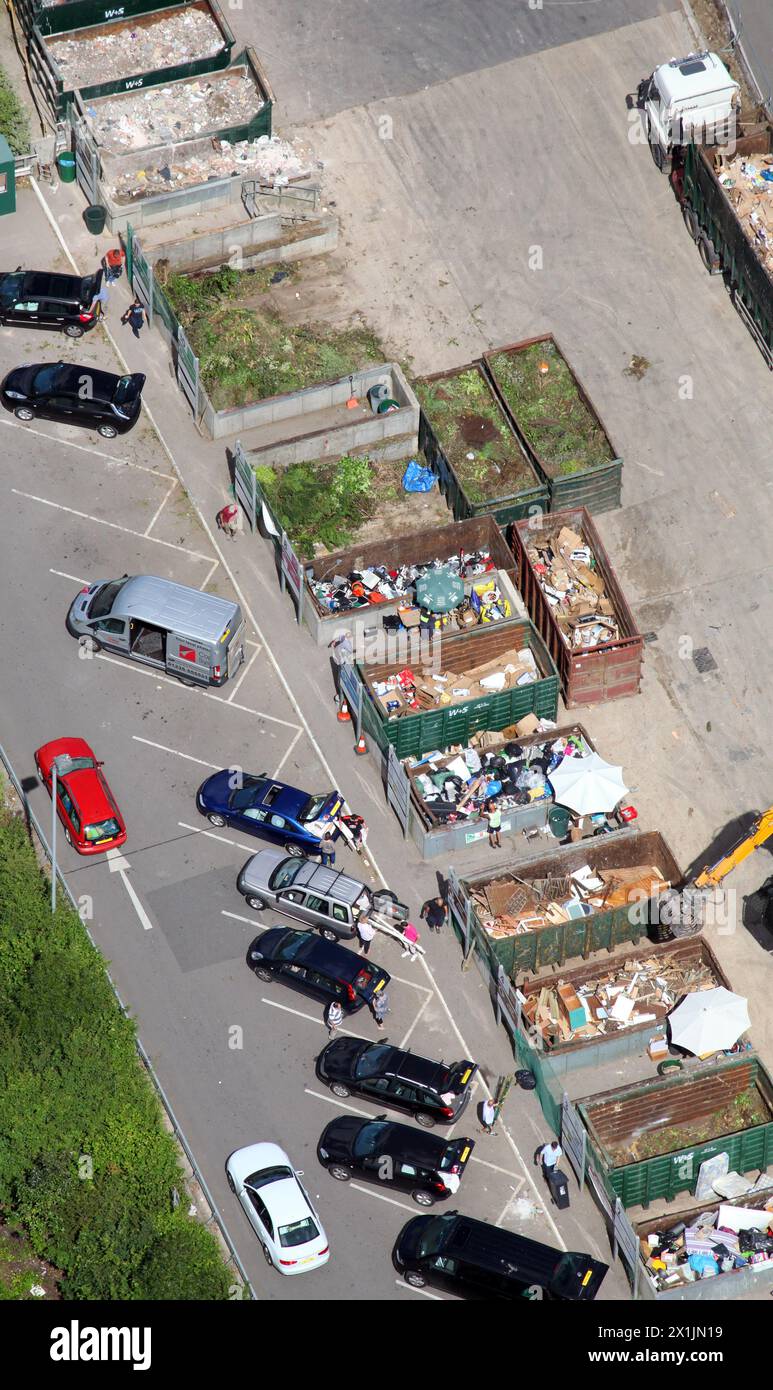 Luftaufnahme des Drayton Waste and Recycling Centre, Abingdon, Oxfordshire Stockfoto