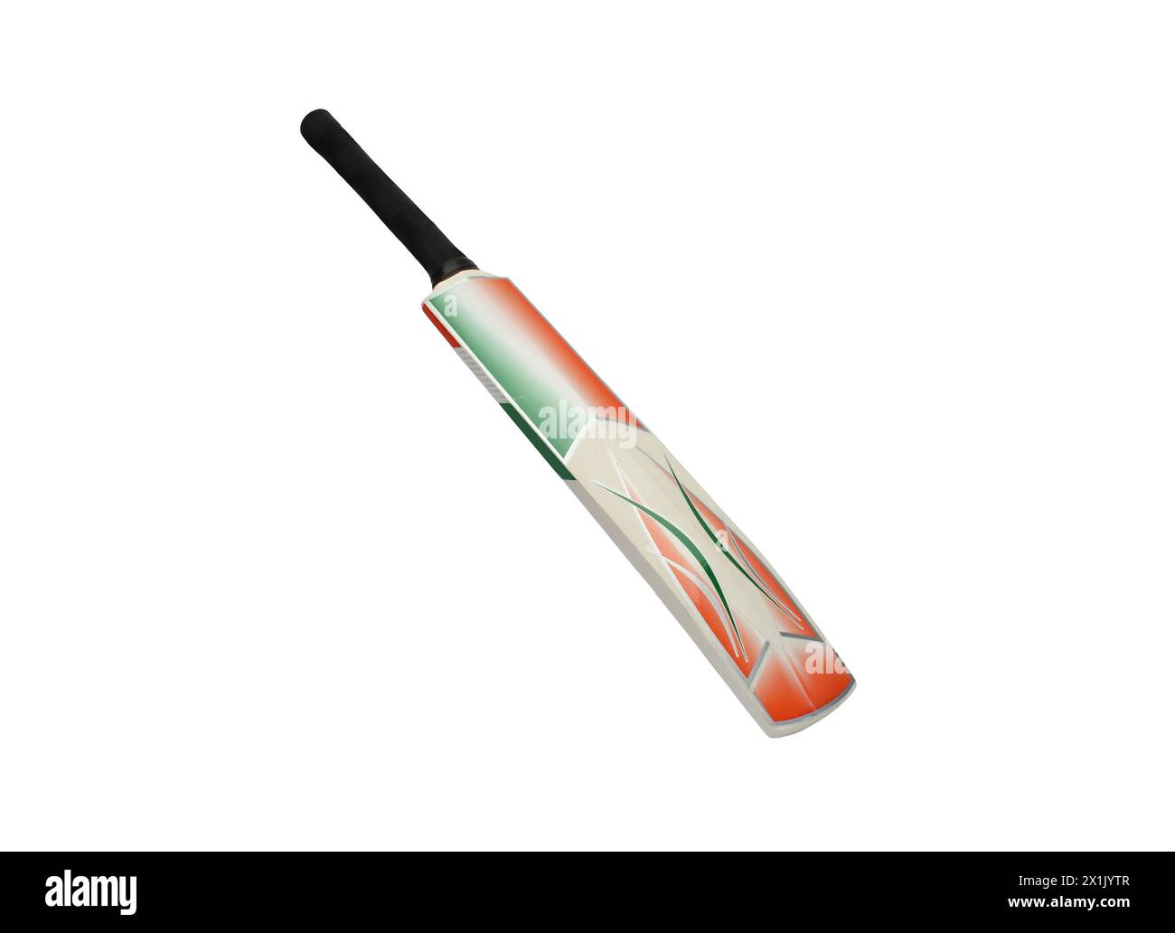 Cricketschläger isoliert auf weißem Hintergrund Stockfoto