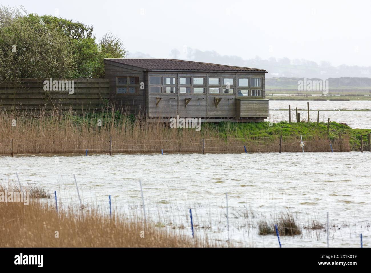 Das Eric Morecambe-Versteck aus dem Allen Hide Leighton Moss Stockfoto