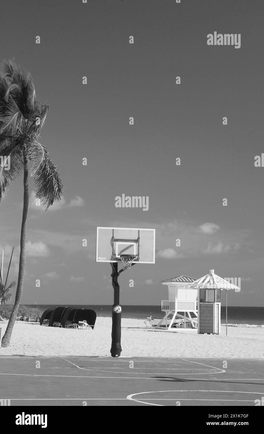 Stockfoto der Basketball-Ziege in ft. Lauderdale Florida Beach Stockfoto