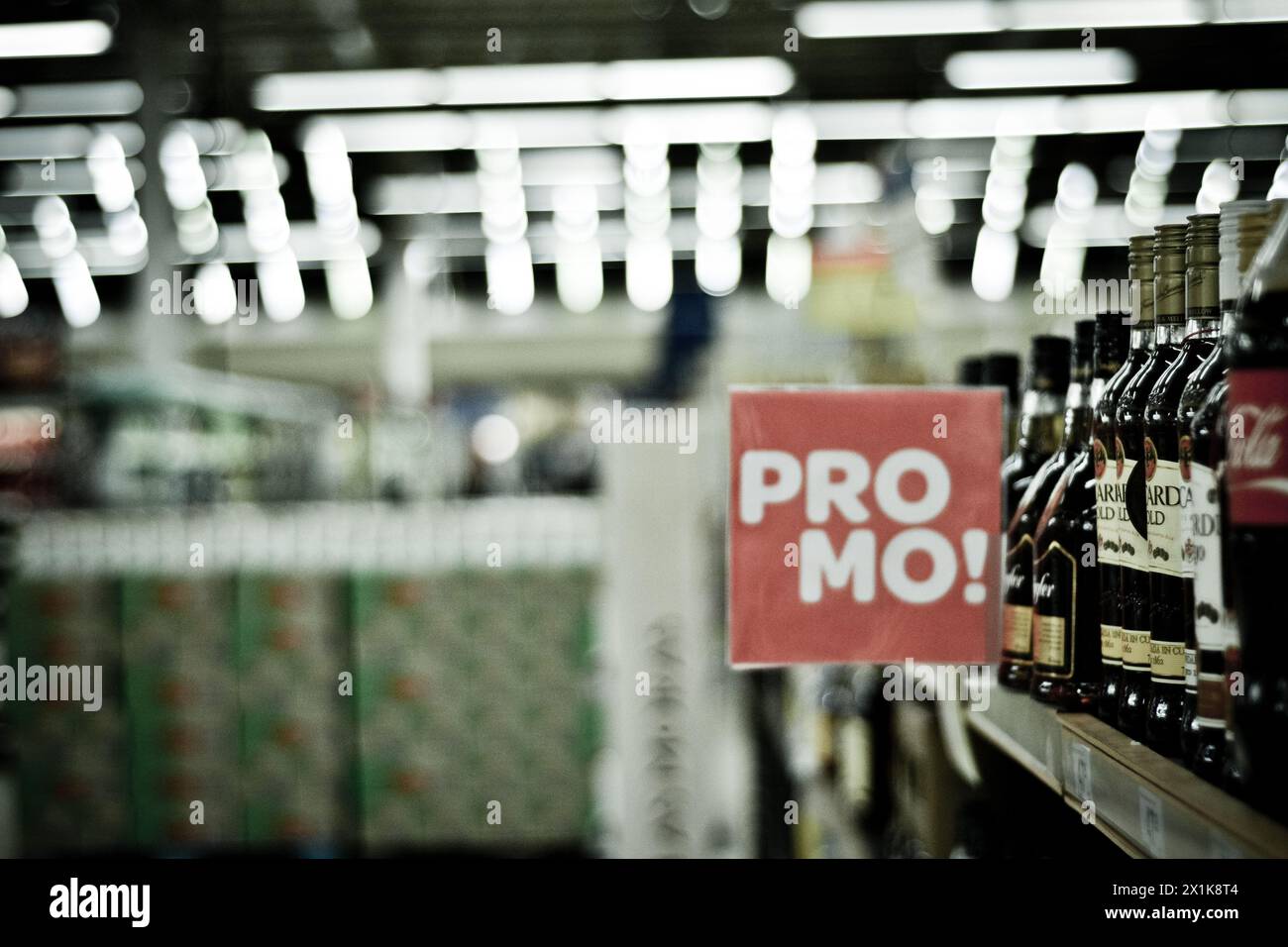 Promo en supermercado de Buenos Aires / Promo in einem Supermarkt in Buenos Aires Stockfoto