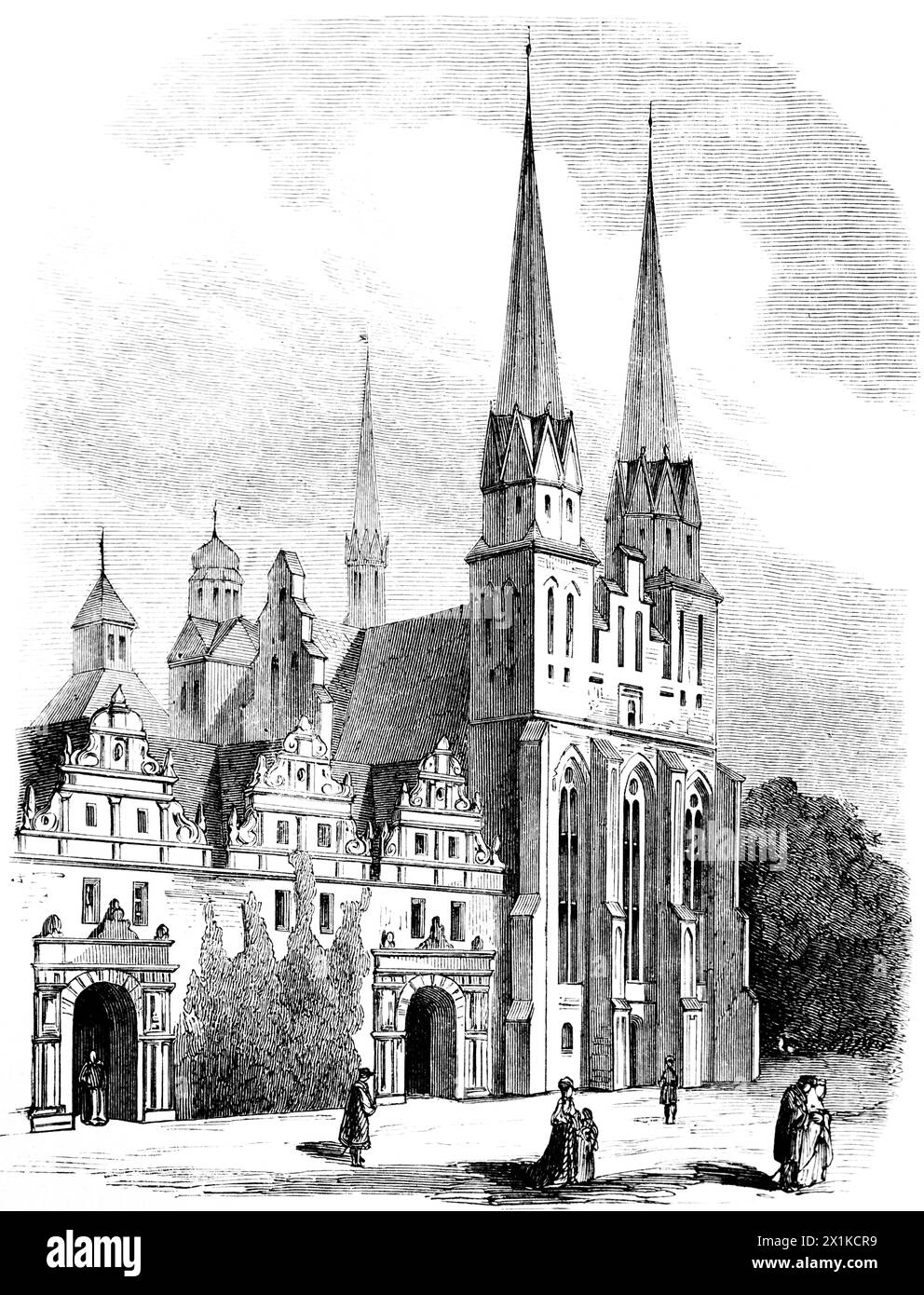 Berliner Dom, Domkirche, Mark Brandenburg, historische Illustration 1880 Stockfoto