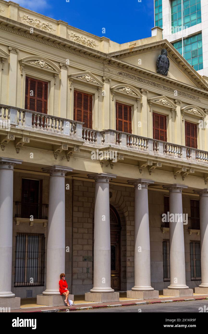 Ehemaliges Nationales Regierungsbüro, Independence Sqaure, Montevideo, Uruguay, Südamerika Stockfoto