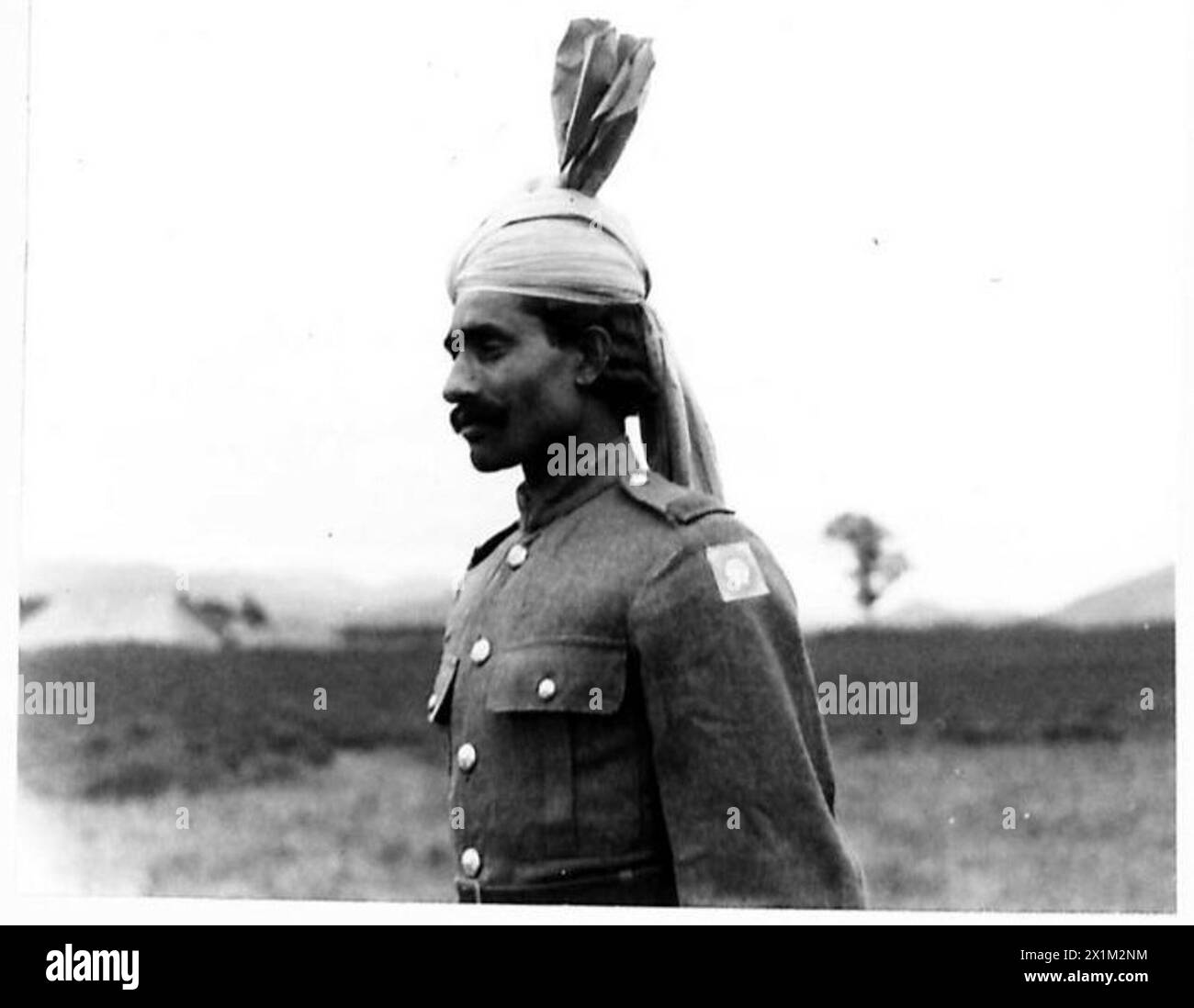 Indische Soldaten dienen dem Royal Indian Army Service Corps (R.I.A.S.C.), einem Teil der britischen Armee, und erfüllen logistische und unterstützende Aufgaben. Stockfoto