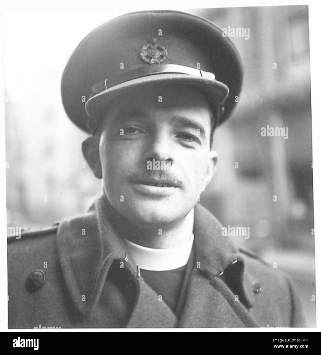 Porträt von Reverend F.G. Findlay, Church of Scotland, der als Heerespaater in Edinburgh diente und die religiöse Unterstützung für das Personal veranschaulicht. Stockfoto