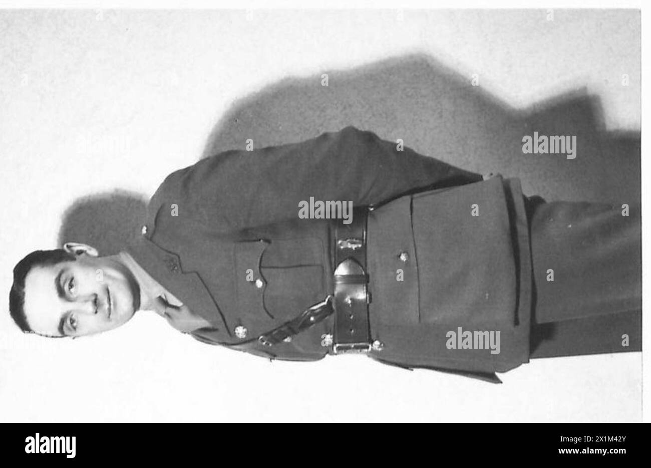 Porträt von Lieutenant W. Lockeyear, aufgenommen vom Offiziellen Kriegsbüro Fotografen der British Army. Stockfoto