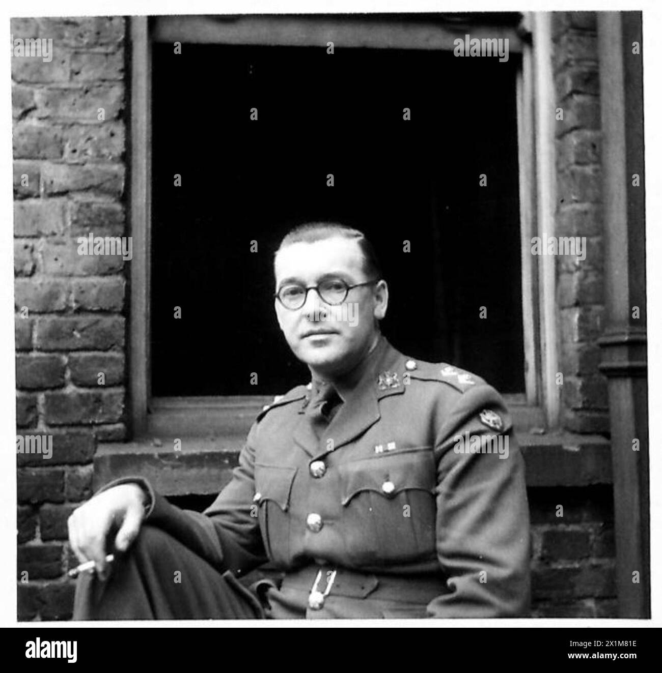 Offizielles Porträt von Lieutenant A.R. Tanner, Fotograf der britischen Armee. Stockfoto