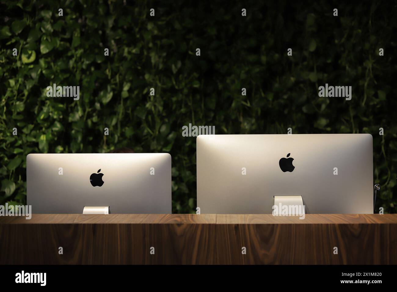 Kiew, Ukraine - 03. märz 2021: Rückansicht des Monitors Apple Stockfoto