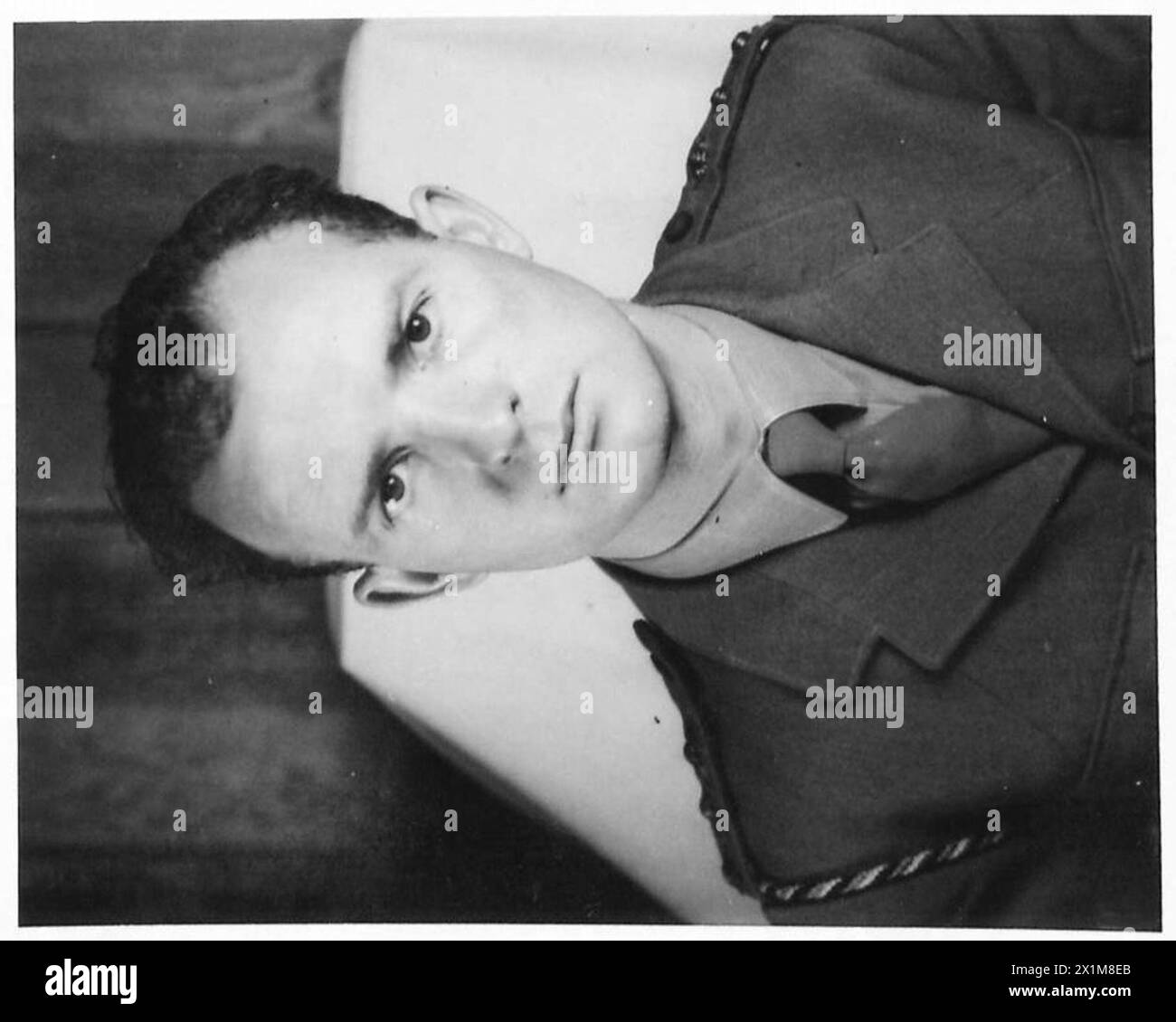Porträt von Captain G. Keating, offizieller Fotograf des Kriegsamtes, British Army. Stockfoto