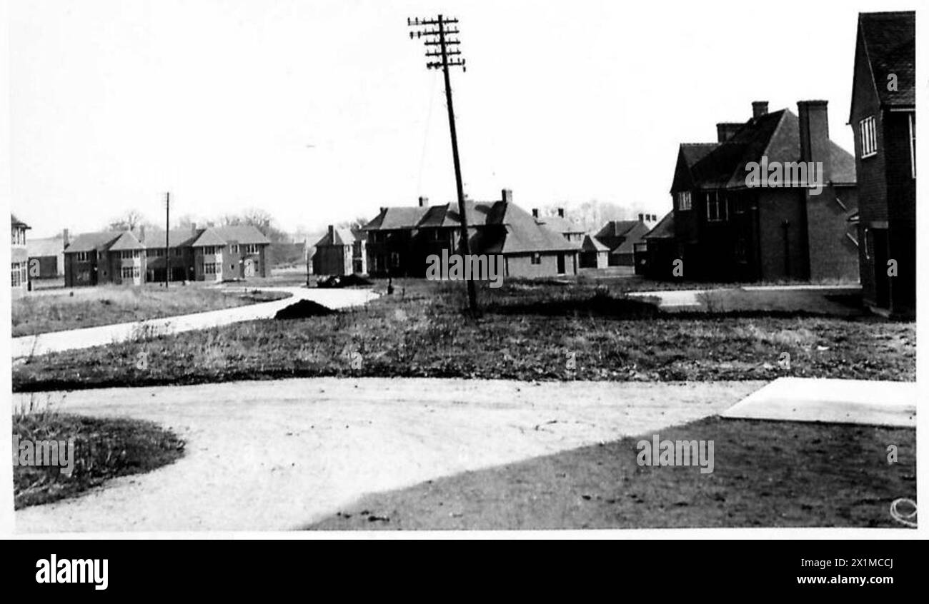 Offiziersquartier in Aborfield, Teil des Aldershot Command Armeegebäudes, British Army. Stockfoto