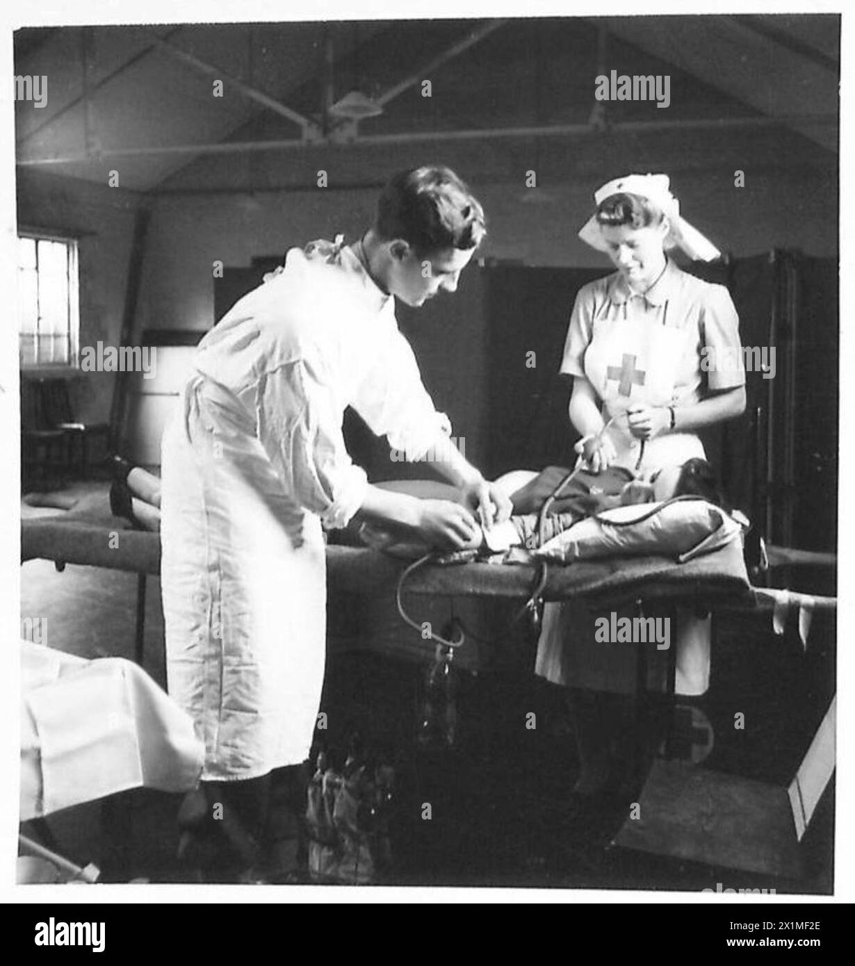 Blut wird aus dem Arm eines Spenders entnommen, als Teil der Army Laboratory Services, British Army. Stockfoto