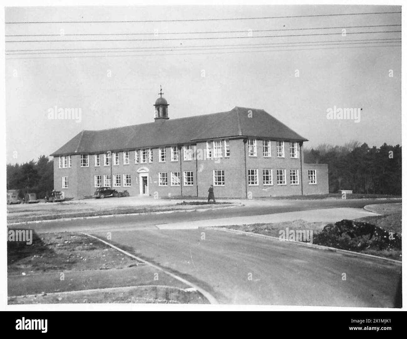 Verwaltungsblock in Mitchett innerhalb des Aldershot Command, Teil der Einrichtungen und Gebäude der British Army. Stockfoto
