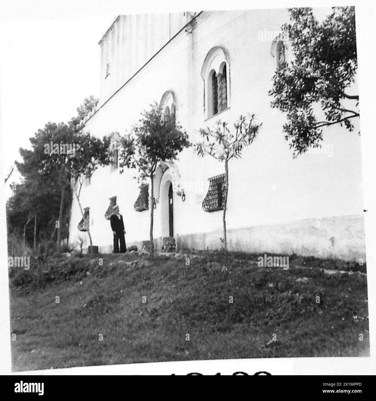 Das Äußere von San Michele, Heimat von Axel Munthe auf der Insel Capri, dokumentiert von der britischen Armee. Stockfoto Das Äußere von San Michele, Heimat von Axel Munthe auf der Insel Capri, dokumentiert von der britischen Armee. Stockfoto