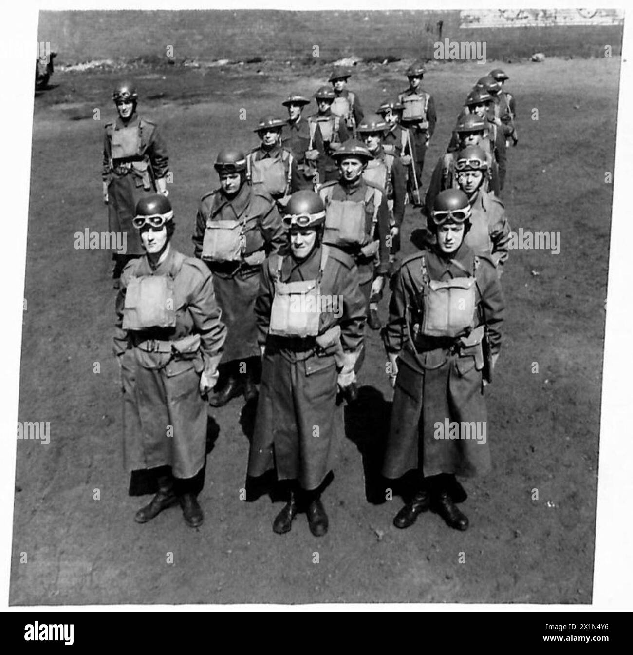 Militär-Polizeieinheiten versammelten sich auf einer Parade, britische Armee. Stockfoto