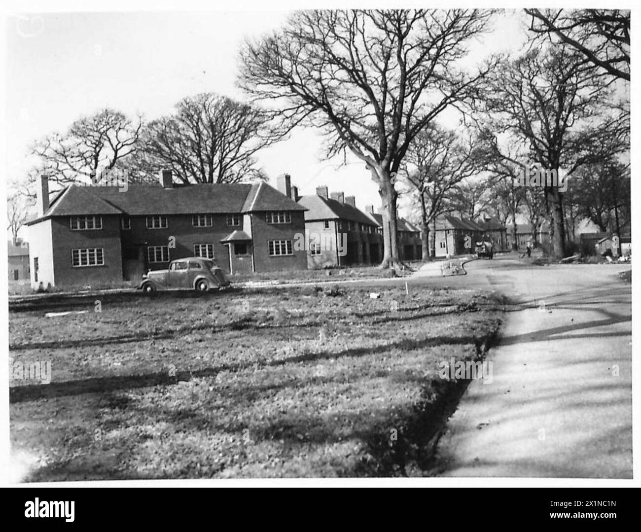Geheiratene Quartiere für Truppen im Aldershot Command in Aborfield, British Army. Stockfoto