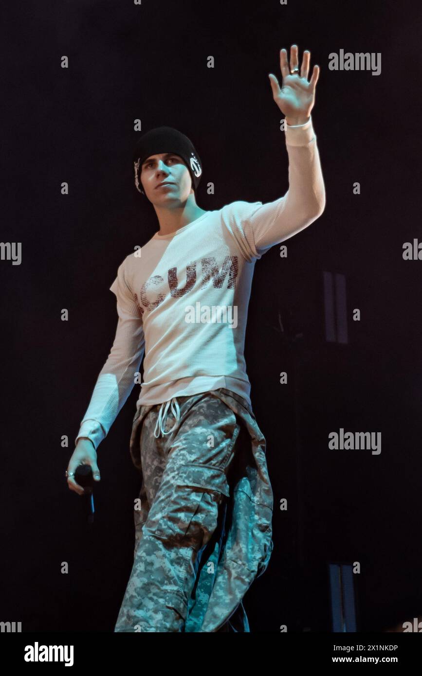 London, Vereinigtes Königreich. April 2024. Der Junge LAROI auf der Bühne im Alexandra Palace. Cristina Massei/Alamy Live News Stockfoto