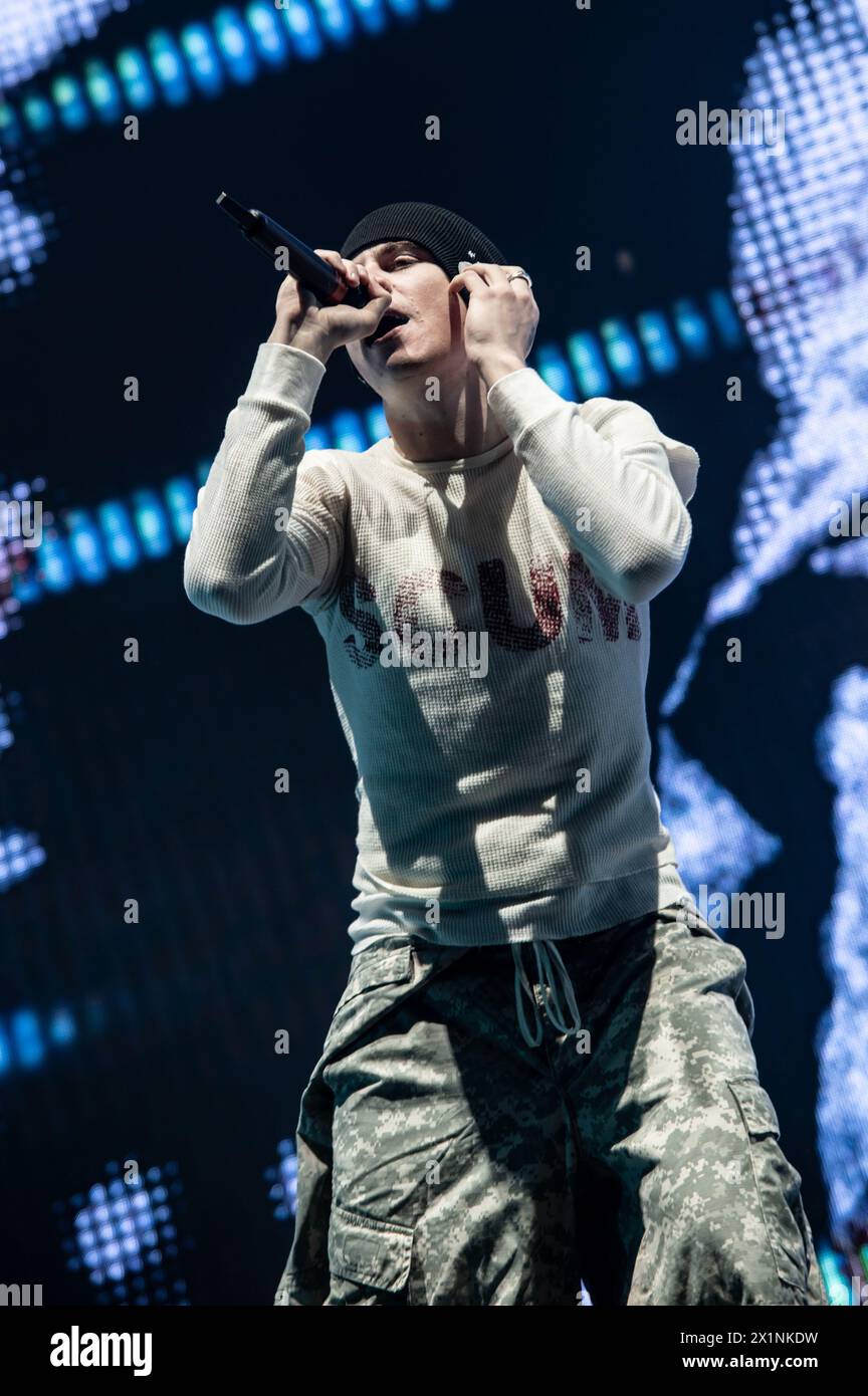 London, Vereinigtes Königreich. April 2024. Der Junge LAROI auf der Bühne im Alexandra Palace. Cristina Massei/Alamy Live News Stockfoto