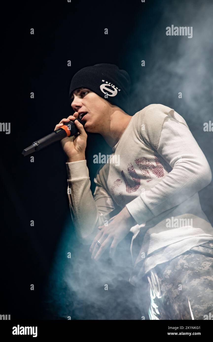 London, Vereinigtes Königreich. April 2024. Der Junge LAROI auf der Bühne im Alexandra Palace. Cristina Massei/Alamy Live News Stockfoto