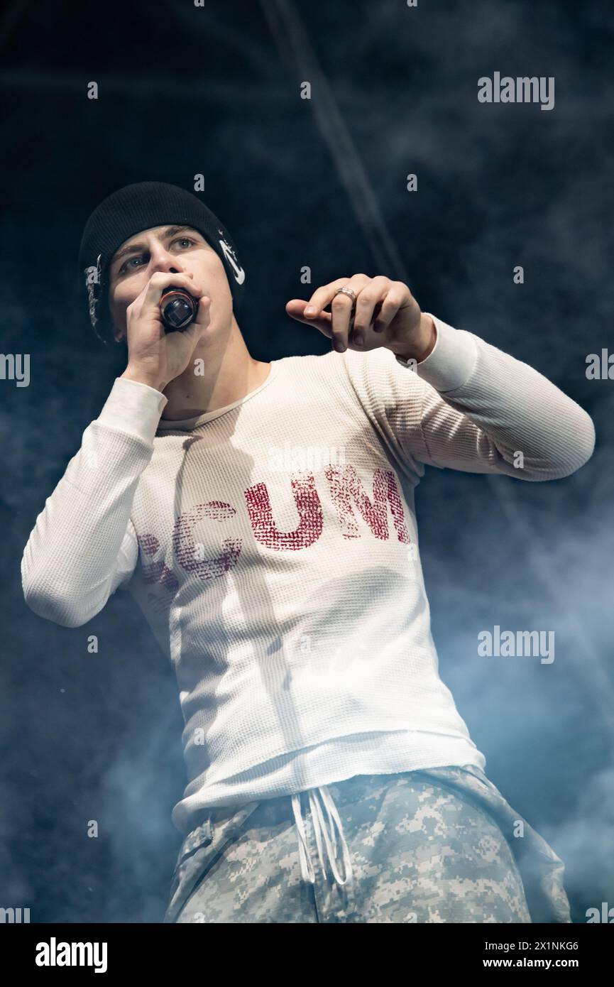 London, Vereinigtes Königreich. April 2024. Der Junge LAROI auf der Bühne im Alexandra Palace. Cristina Massei/Alamy Live News Stockfoto