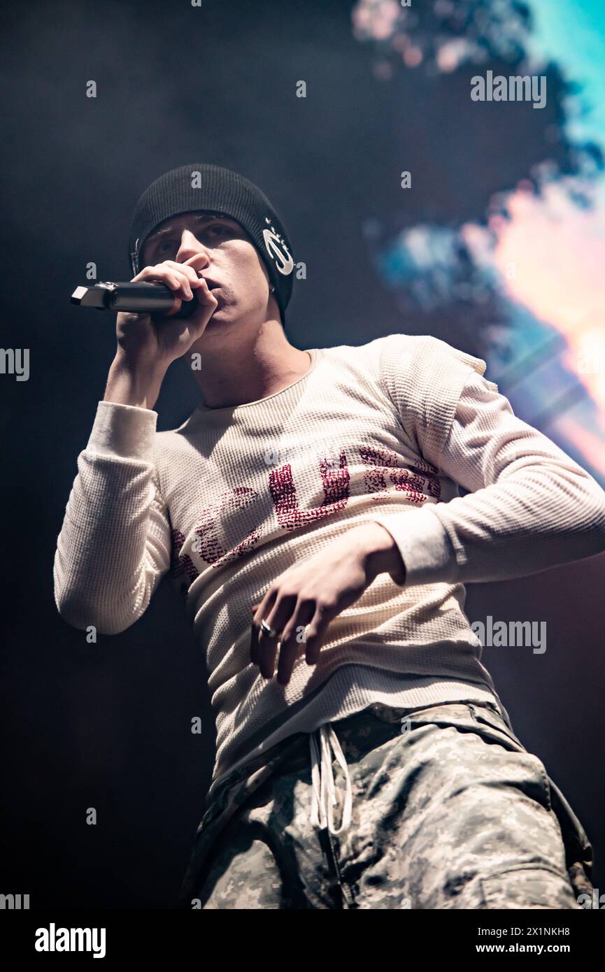 London, Vereinigtes Königreich. April 2024. Der Junge LAROI auf der Bühne im Alexandra Palace. Cristina Massei/Alamy Live News Stockfoto