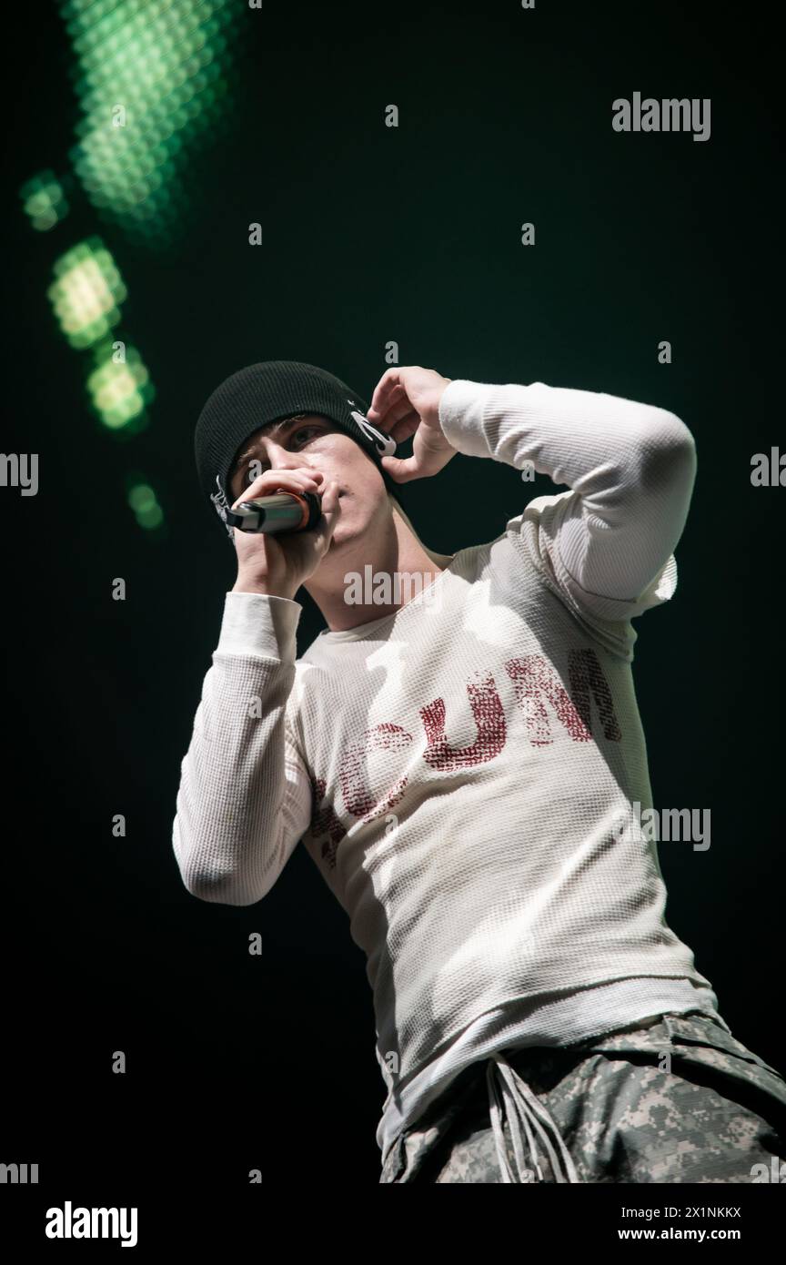 London, Vereinigtes Königreich. April 2024. Der Junge LAROI auf der Bühne im Alexandra Palace. Cristina Massei/Alamy Live News Stockfoto