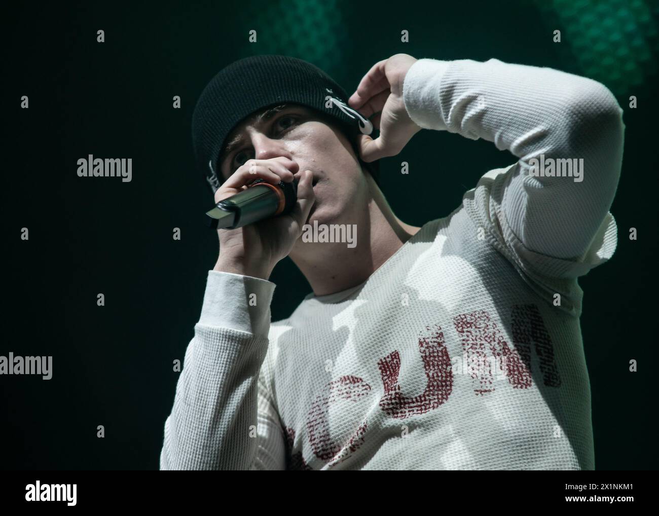 London, Vereinigtes Königreich. April 2024. Der Junge LAROI auf der Bühne im Alexandra Palace. Cristina Massei/Alamy Live News Stockfoto