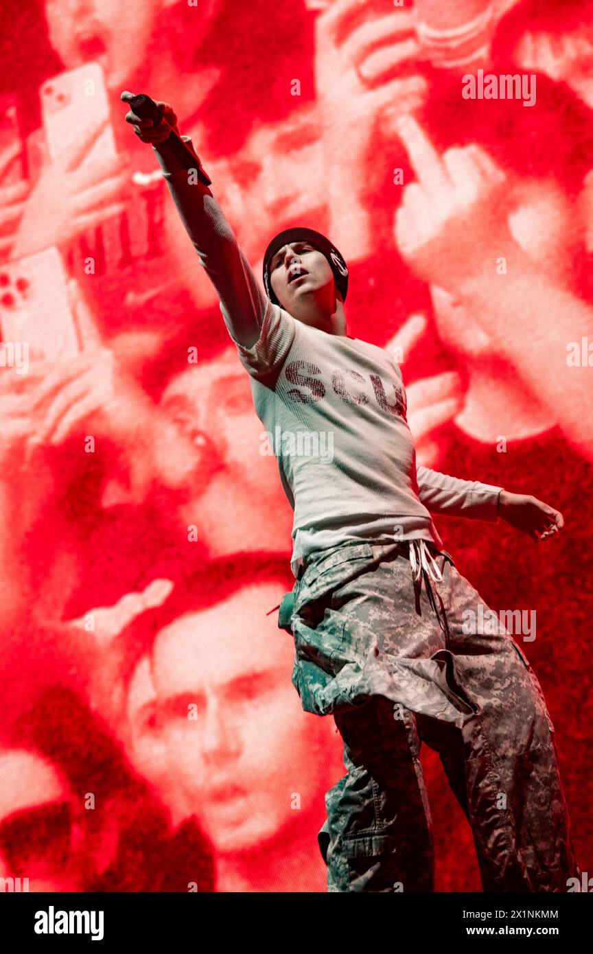 London, Vereinigtes Königreich. April 2024. Der Junge LAROI auf der Bühne im Alexandra Palace. Cristina Massei/Alamy Live News Stockfoto