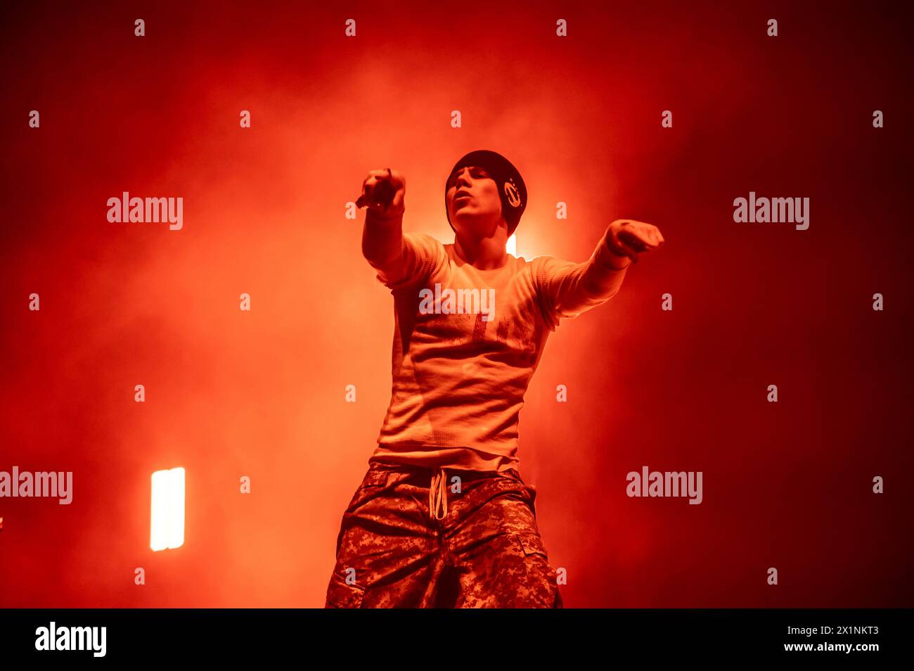 London, Vereinigtes Königreich. April 2024. Der Junge LAROI auf der Bühne im Alexandra Palace. Cristina Massei/Alamy Live News Stockfoto