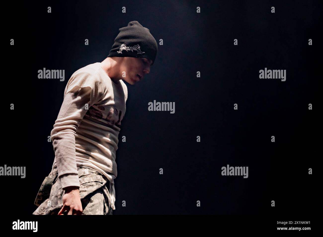 London, Vereinigtes Königreich. April 2024. Der Junge LAROI auf der Bühne im Alexandra Palace. Cristina Massei/Alamy Live News Stockfoto