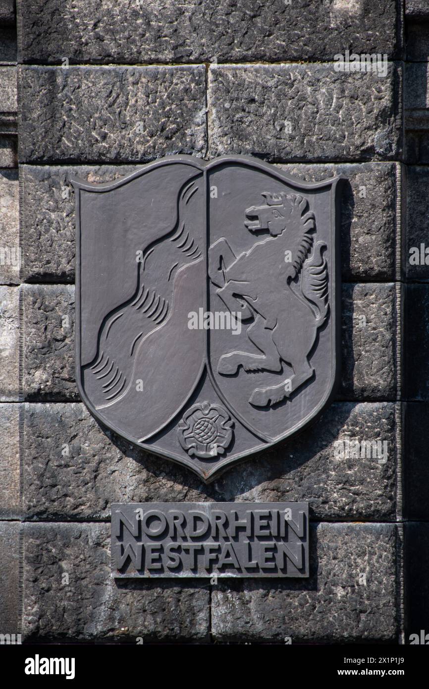 Koblenz, Deutschland 24. Juni 2023, das Wappen des Landes Nordrhein-Westfalen Stockfoto