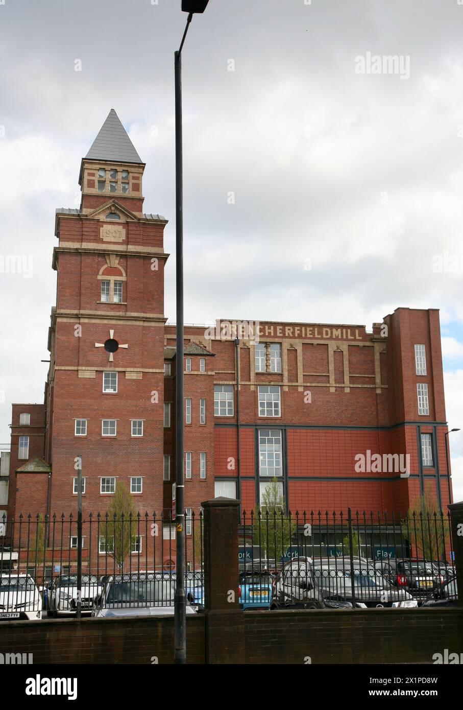 Blick auf die Trencherfield Mill in Wigan, Lancashire, England, Europa im Frühjahr 2024 Stockfoto