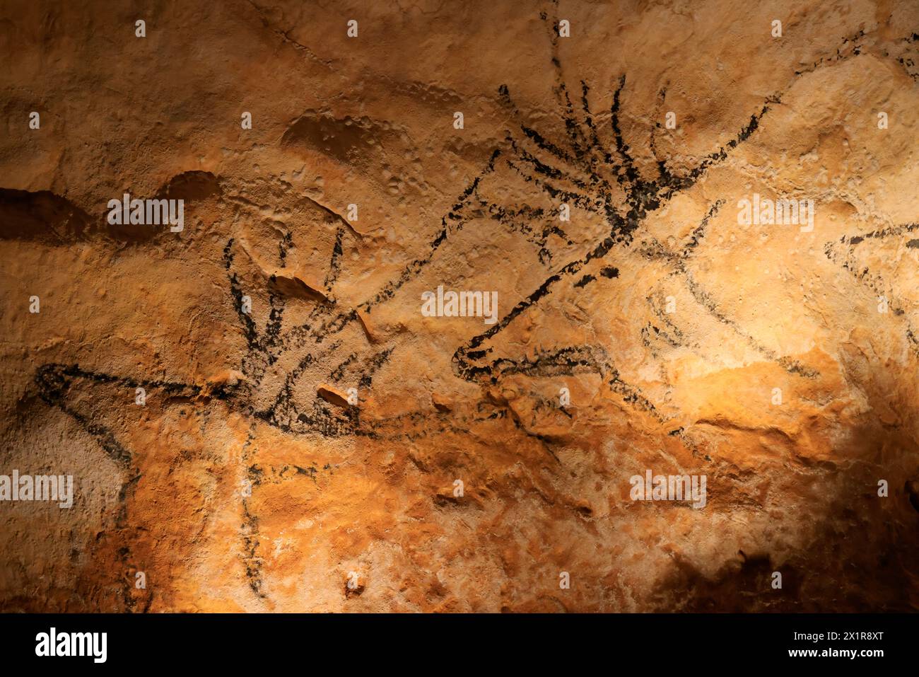 Lascaux IV, International Center for Cave Art (Centre international de l'Art pariétal), präsentiert unter anderem ein vollständiges Faksimile aller d Stockfoto