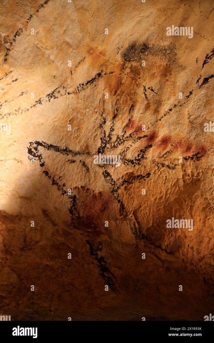 Lascaux IV, International Center for Cave Art (Centre international de l'Art pariétal), präsentiert unter anderem ein vollständiges Faksimile aller d Stockfoto