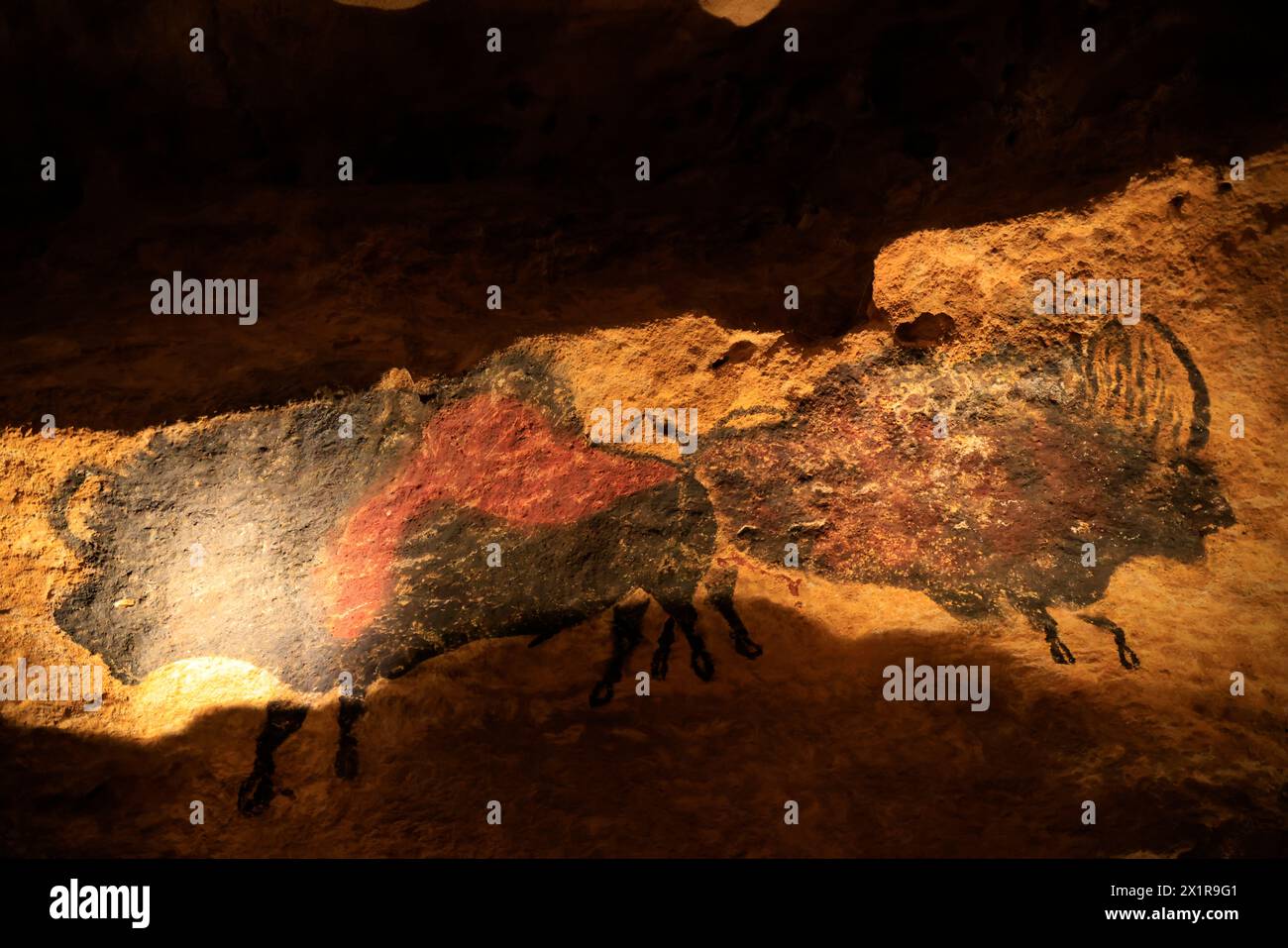 Lascaux IV, International Center for Cave Art (Centre international de l'Art pariétal), präsentiert unter anderem ein vollständiges Faksimile aller d Stockfoto