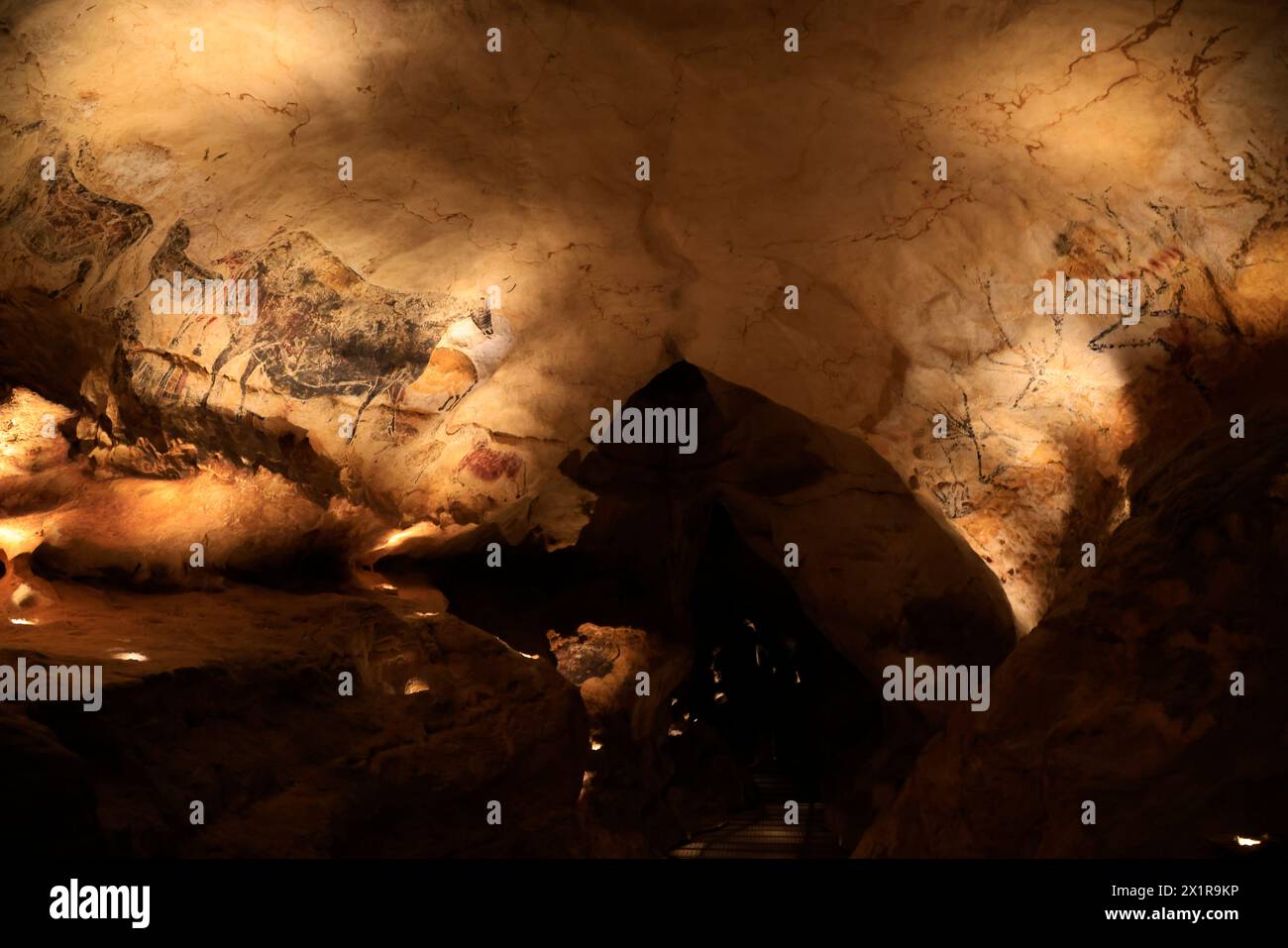 Lascaux IV, International Center for Cave Art (Centre international de l'Art pariétal), präsentiert unter anderem ein vollständiges Faksimile aller d Stockfoto