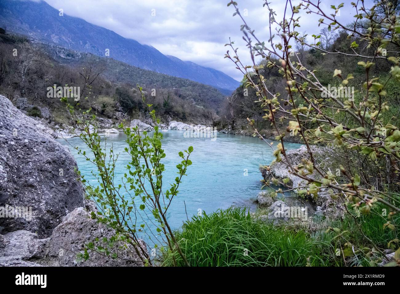 Schöne Aussicht über den Fluss Stockfoto