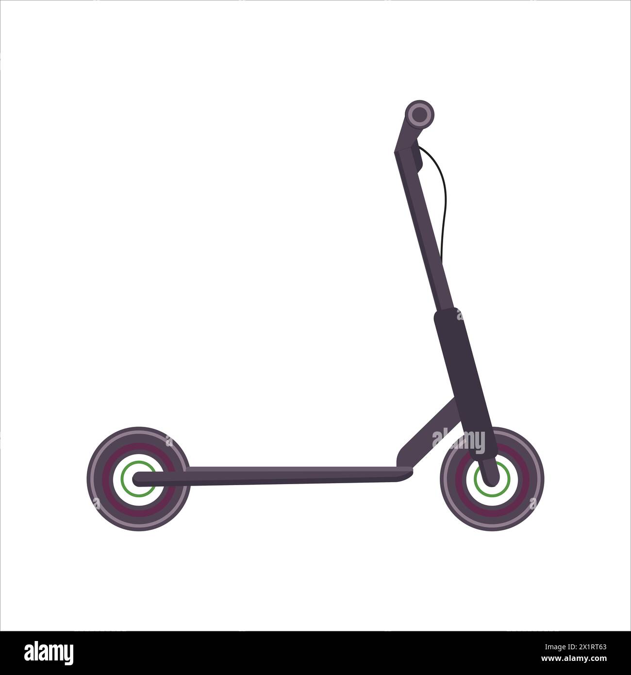 Transport. Symbol für Elektroroller. Isolierte Vektordarstellung. Flaches modernes Design für Webseiten, Banner. Stockfoto
