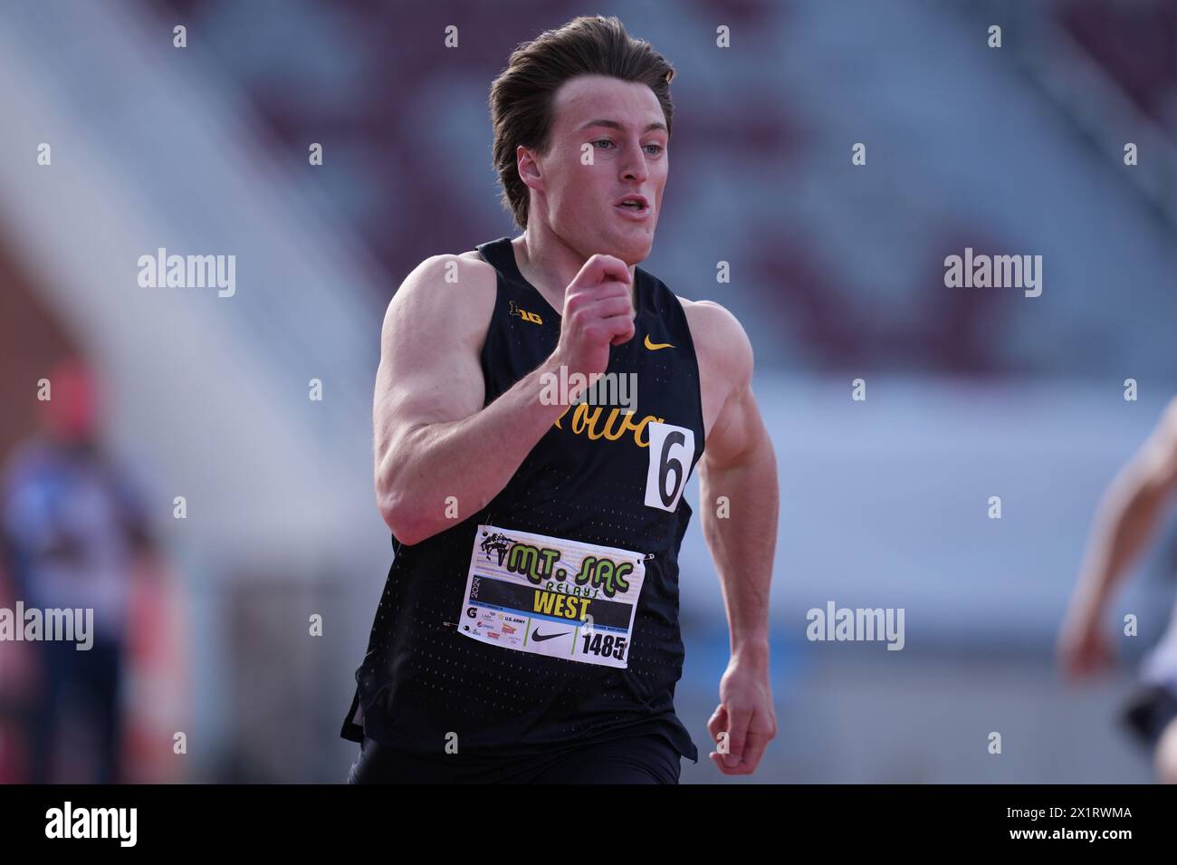 Austin westlich von Iowa läuft 46,82 im Decthlon 400 m während des 64. Mt. San Antonio College Relays im Hilmer Lodge Stadium, Mittwoch, 17. April 2024, in Walnut, Kalif. Stockfoto