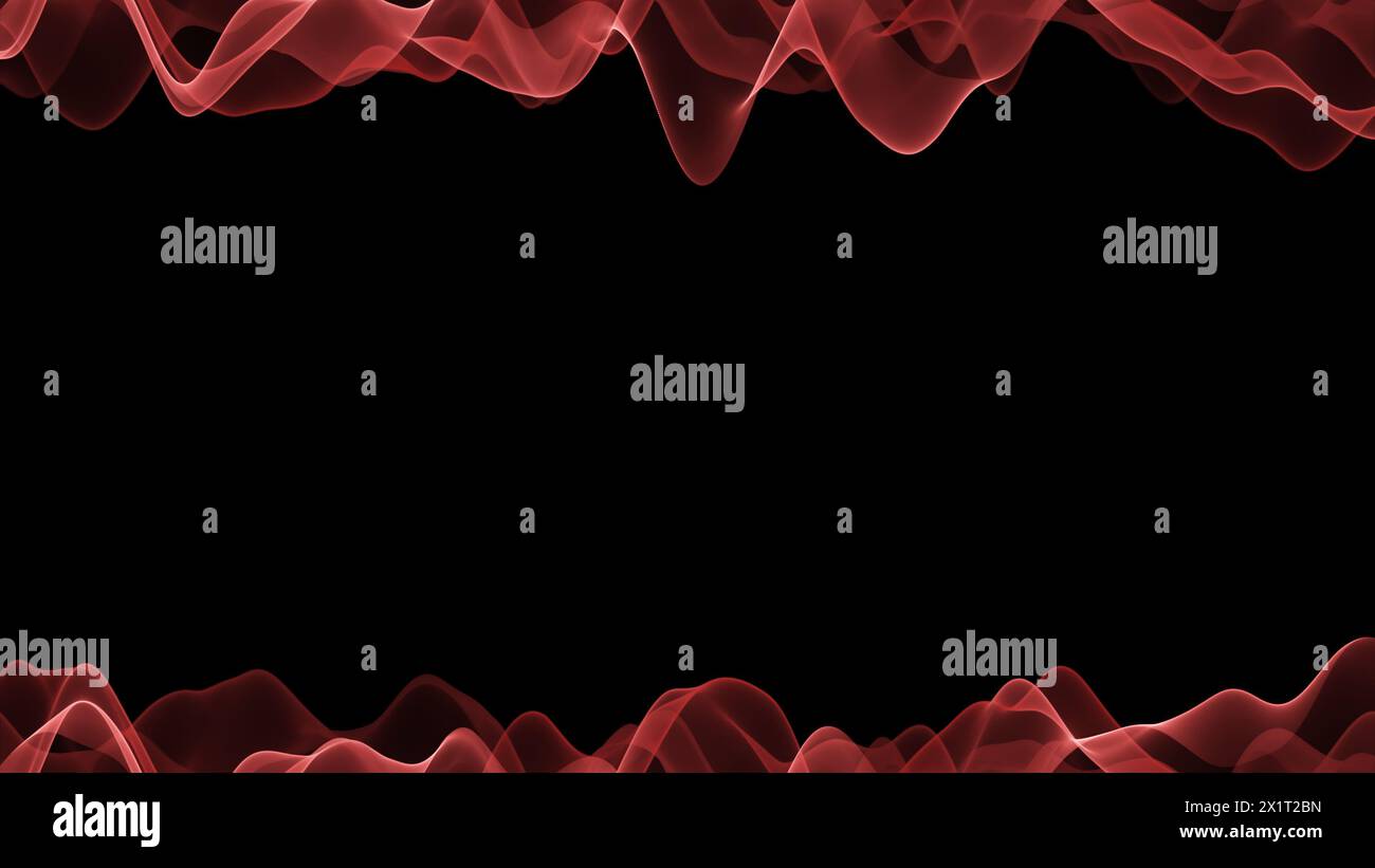 Abstrakte Wellen. Schwingung. Audiowellenform. Visualisierung futuristischer Wellen. 4K-Auflösung. Stockfoto