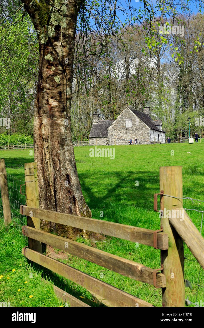 Cilewent Farmhouse, St Fagans National Museum of History/Amgueddfa Werin Cymru, Cardiff, South Wales, Großbritannien. Stockfoto