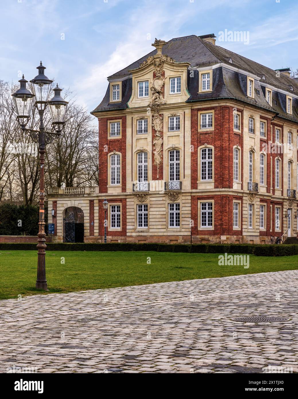 Das elegante Gebäude der Universität Münster Stockfoto
