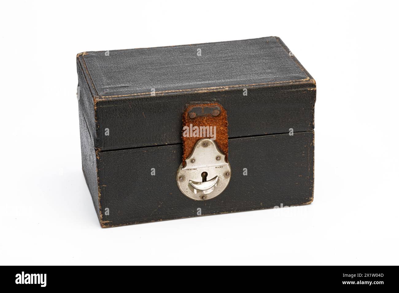Die Box für eine CW Wheatstone Miniatur Concertina. Stockfoto