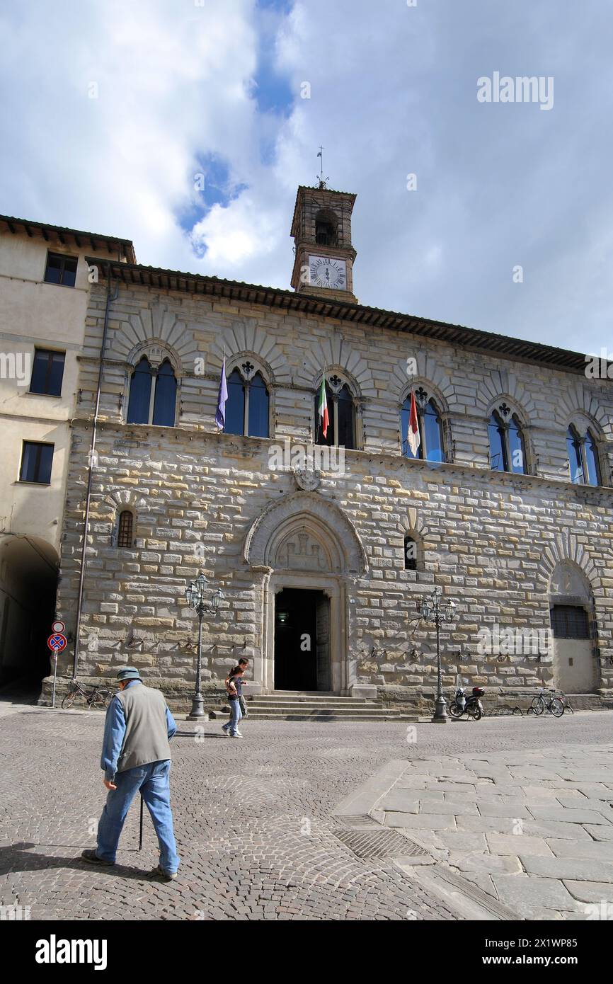 Rathaus. Stadt Castello. Umbrien. Italien Stockfoto