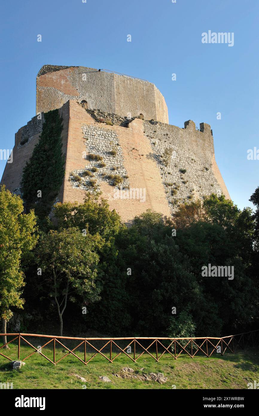 Castiglione D'orcia. Die Festung von Tentennano. San Quirico D'orcia. Provinz Siena. Toskana. Italien Stockfoto