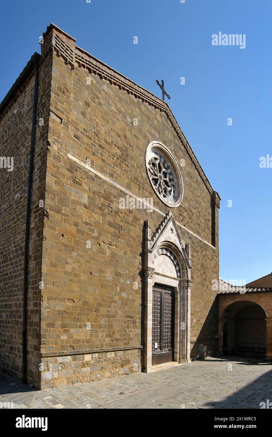 Kirche Sant'agostino. Montalcino. Provinz Siena. Toskana. Italien Stockfoto