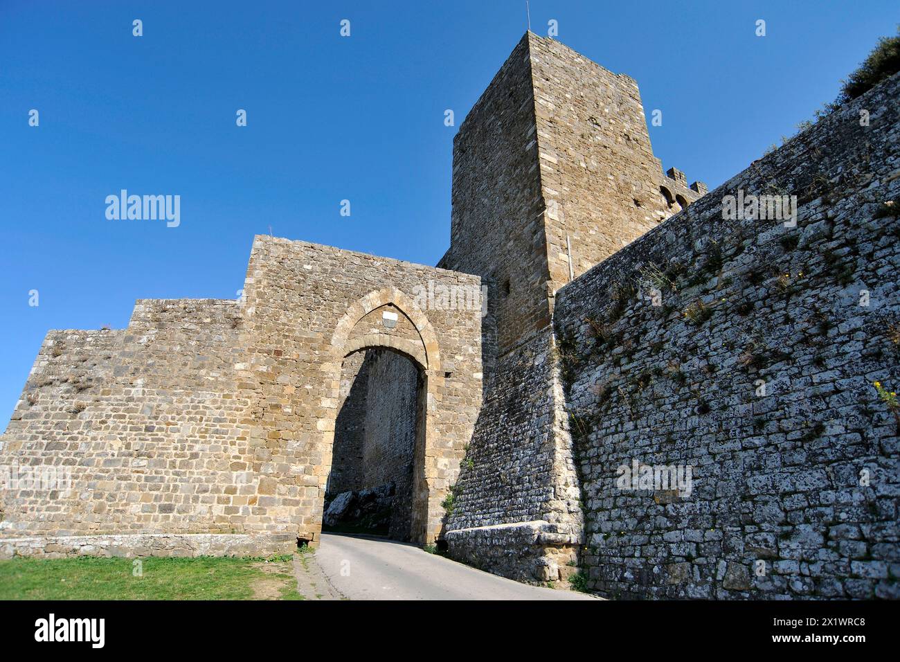 La Rocca. Montalcino. Provinz Siena. Toskana. Italien Stockfoto