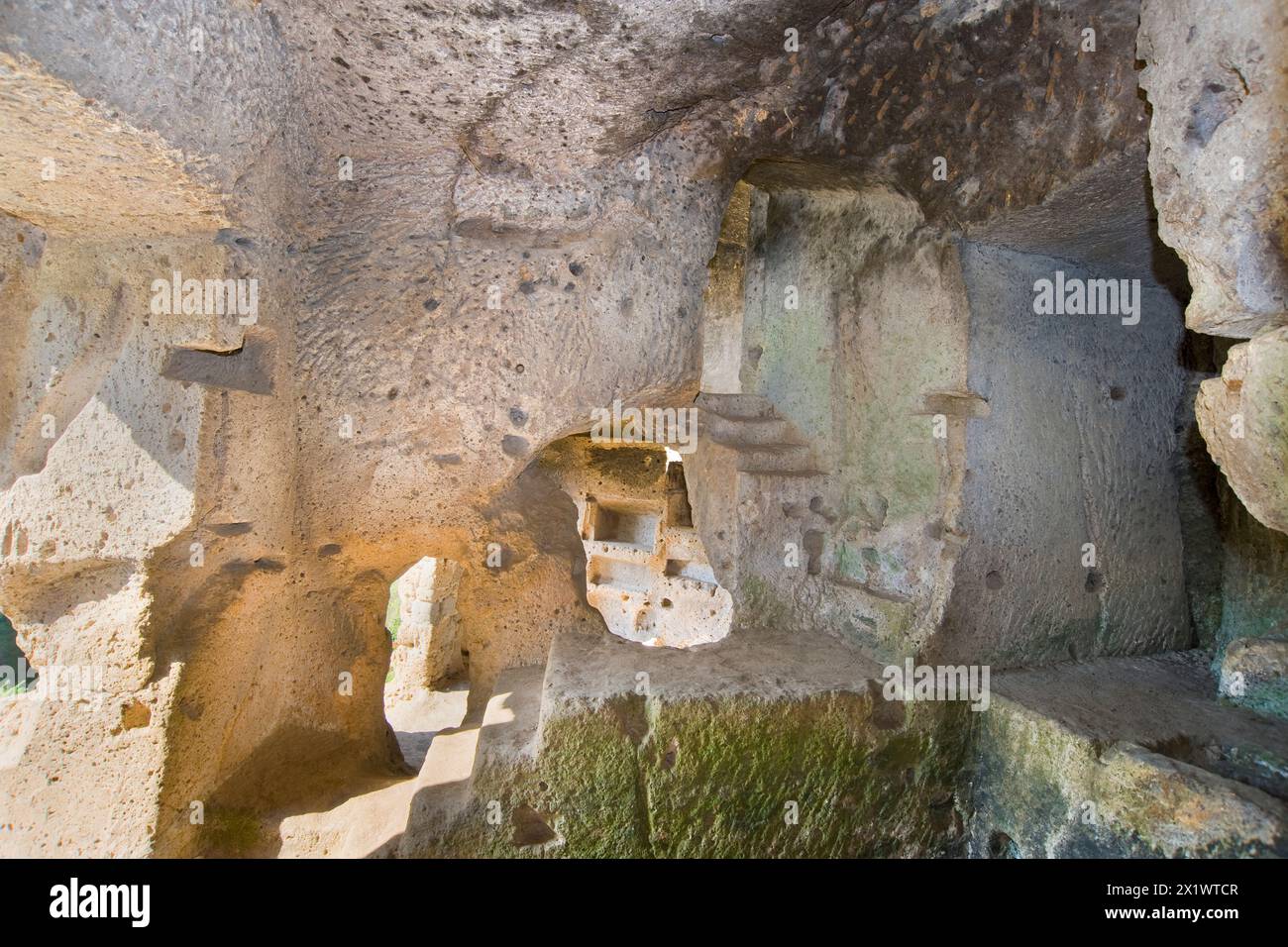 Eremitage von Ripatonna Cicognina. Fiora-Tal. Ischia di Castro. Latium. Italien Stockfoto