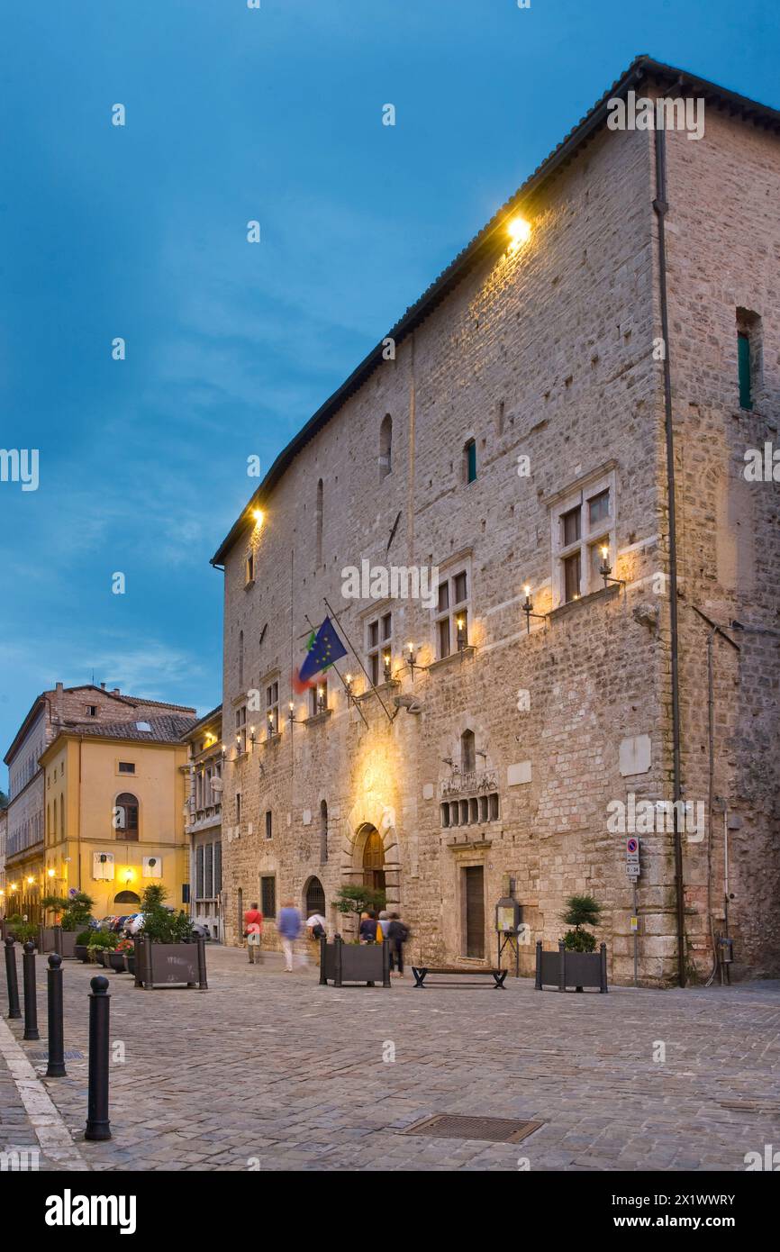 Rathaus Auf Der Piazza Dei Priori. Narni. Umbrien. Italien Stockfoto