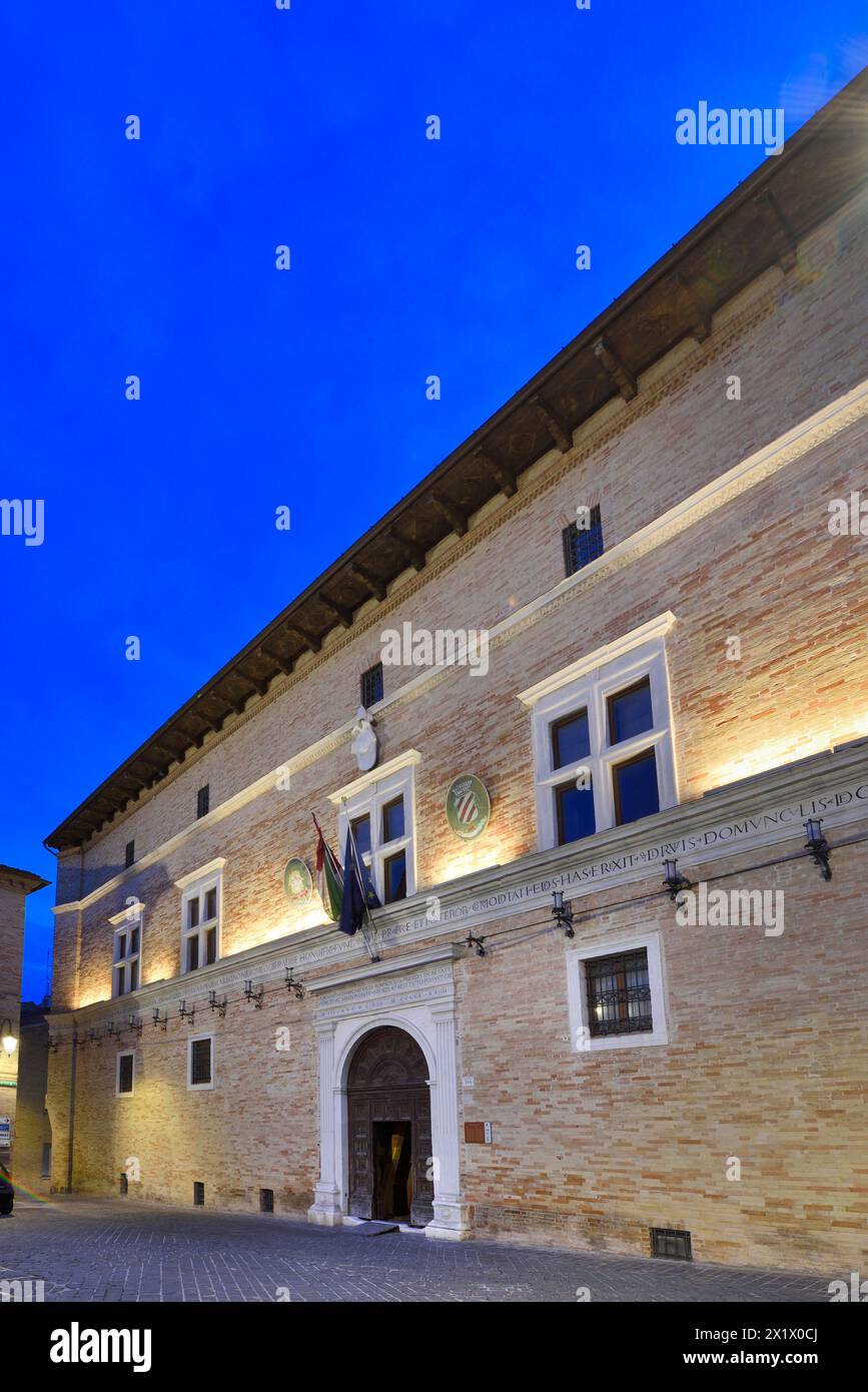Palazzo Bonafede. Monte San Giusto. Marken. Italien Stockfoto
