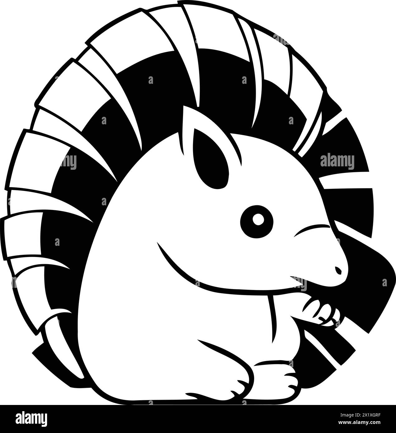Vektor-Illustration eines niedlichen Stachelschweins. Niedliches Zeichentricktier. Stock Vektor